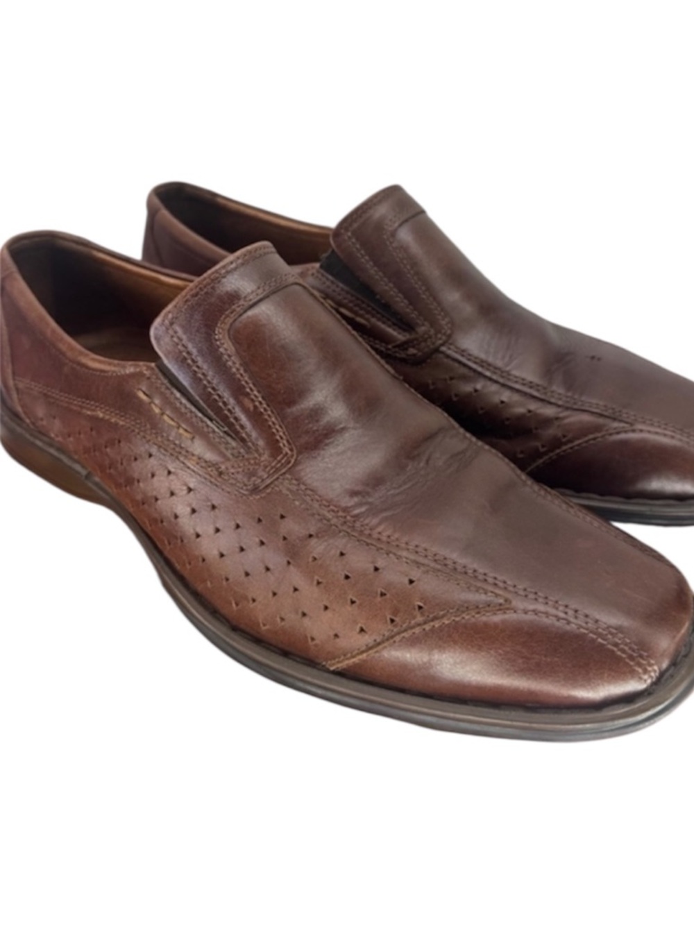 Josef Seibel Brown Leather Slip-On Shoes